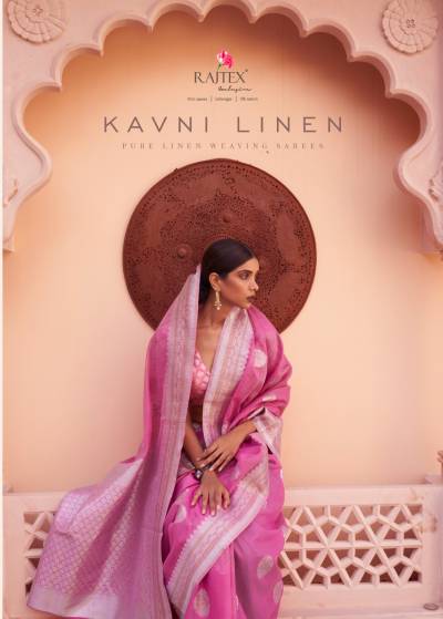 KAVNI LINEN BY RAJTEX PURE LINEN SAREE MANUFACTURER IN INDIA
